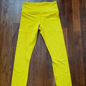 Athleta Powervita 7/8 Yellow Leggings